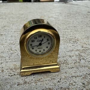 Vintage Miniature Linel Desk Clock Quartz Japan Mantle Clock Style